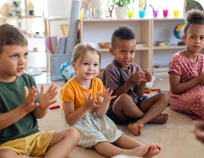 Children in group activity