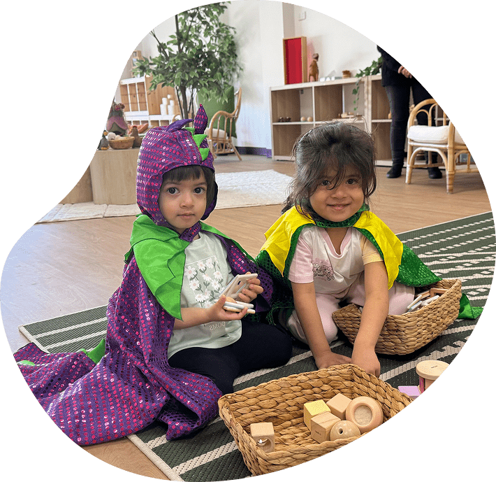 Children playing dress-up