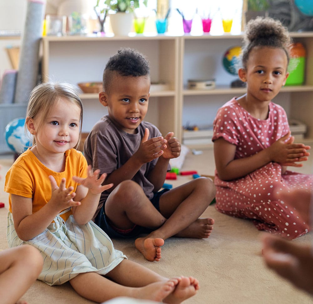 Children in group activity