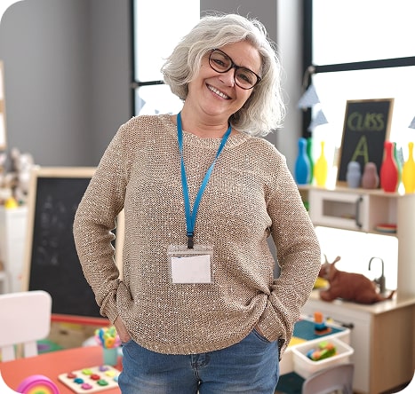 Smiling educator, Teddington Bears Early Learning Centre
